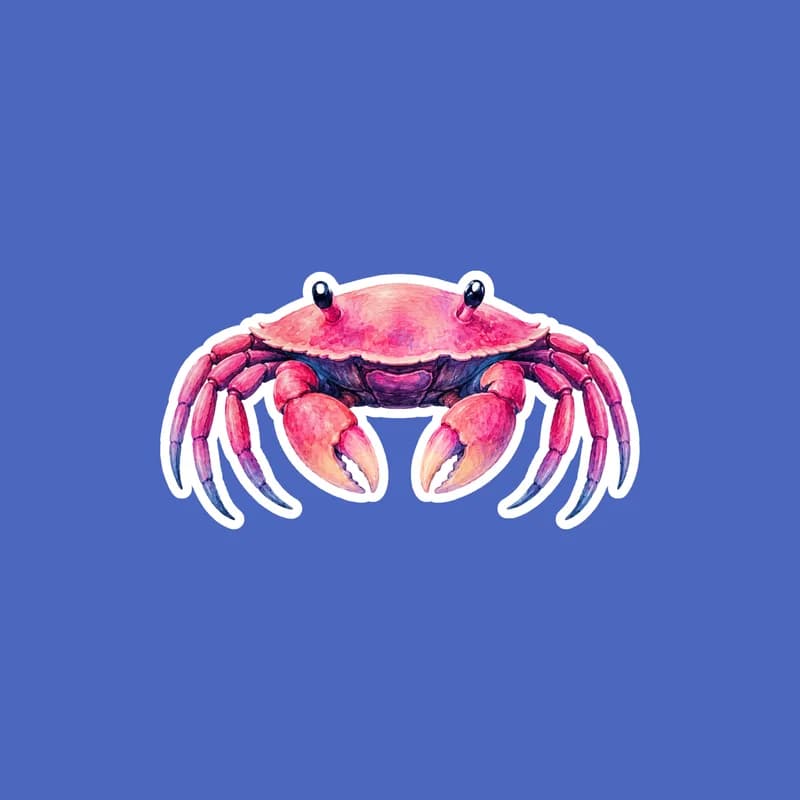 Akvarelový krab